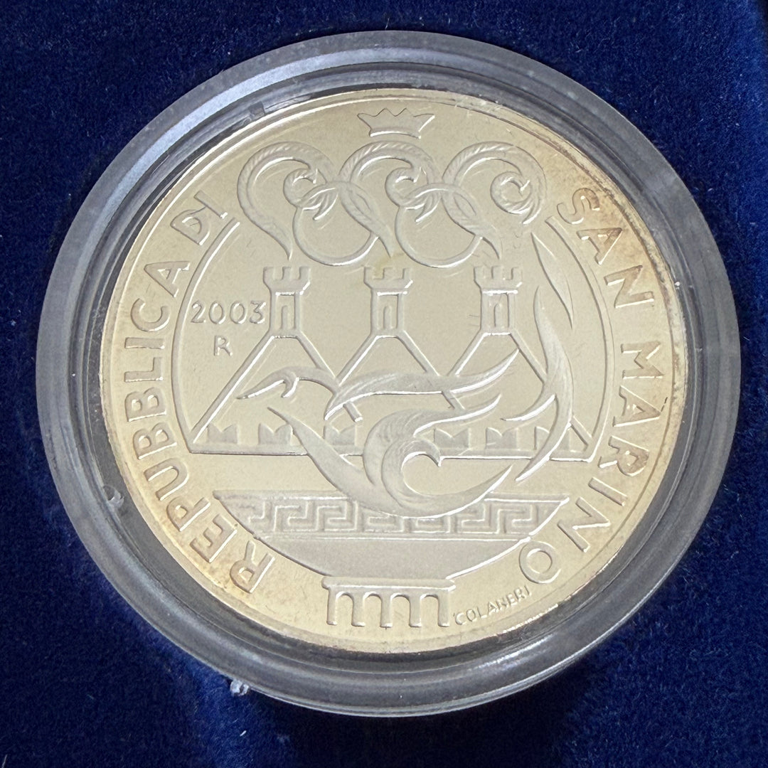 Silver coins €5 €10 Republic of San Marino 2004 Olympics