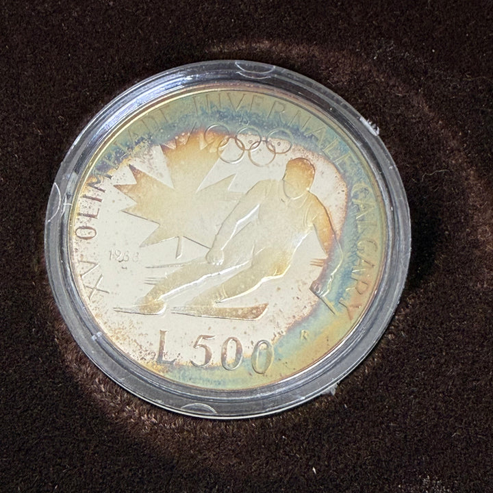 Silver coins Republic of San Marino XV Calgary Winter Olympics and XXIV Seoul Olympics 1988