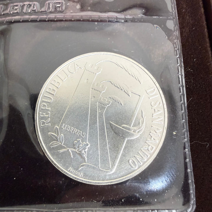 Silver coins Republic of San Marino XV Calgary Winter Olympics and XXIV Seoul Olympics 1988