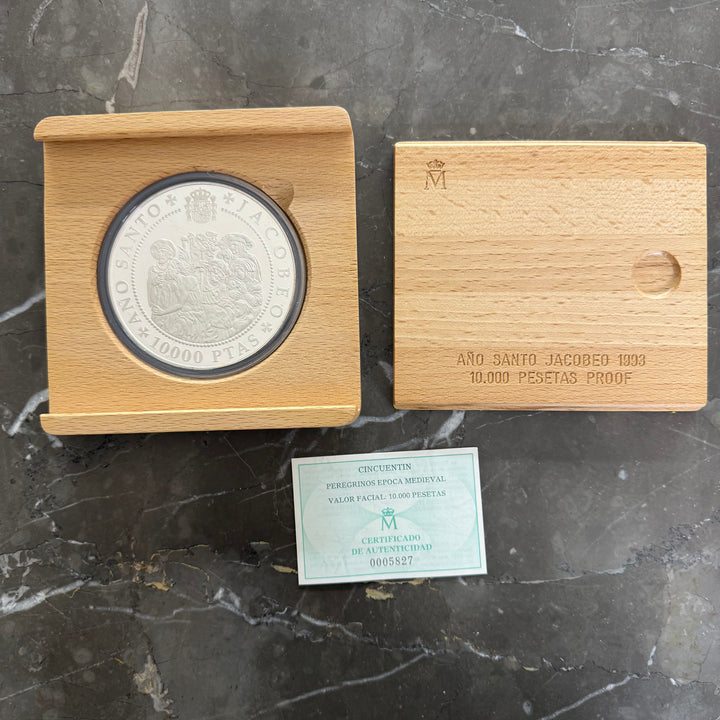 10000 Pesetas Año Santo Jacobeo 1993 Silbermünze