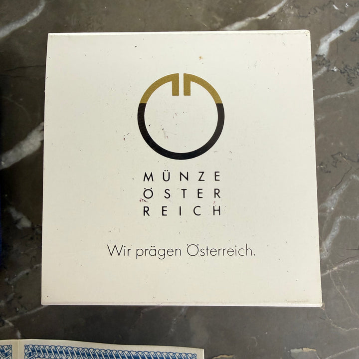 Silver coin 100 Austrian shillings 200th death of Wolfgang Amadeus Mozart 1991