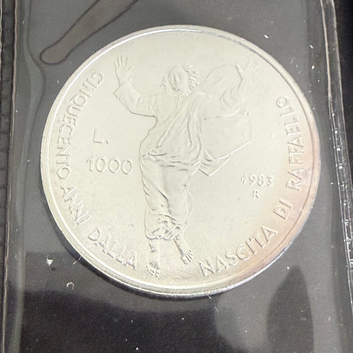 Silbermünzen 500 1000 Lire Republik San Marino V Hundertster Geburtstag Raffaello Sanzio 1983