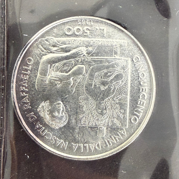 Silbermünzen 500 1000 Lire Republik San Marino V Hundertster Geburtstag Raffaello Sanzio 1983