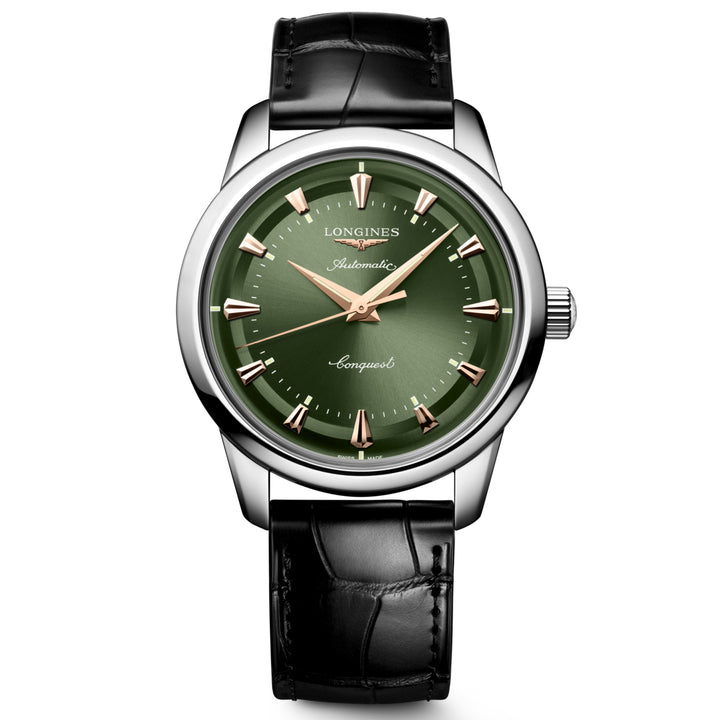 Longines Conquest Heritage Relógio automático em aço verde 40 mm L1.650.4.02.2