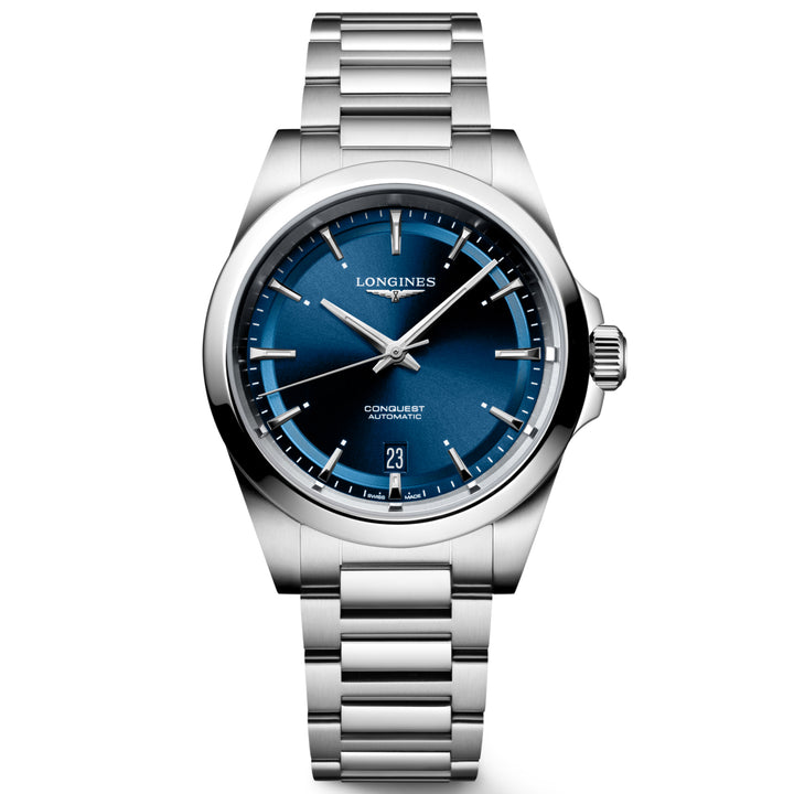 Longines Conquest Relógio automático em aço azul de 38 mm L3.720.4.92.6