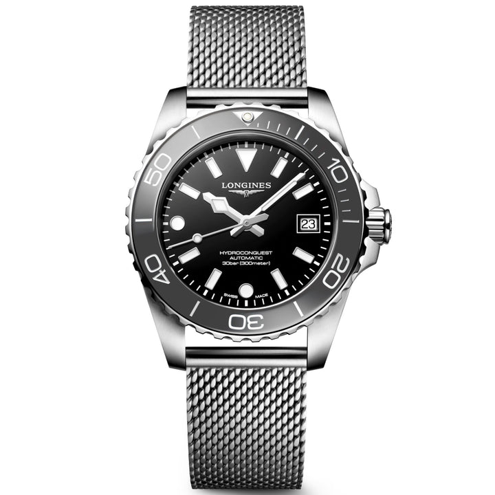 Reloj Longines Hydroconquest 42mm automático de acero negro L3.788.4.70.6