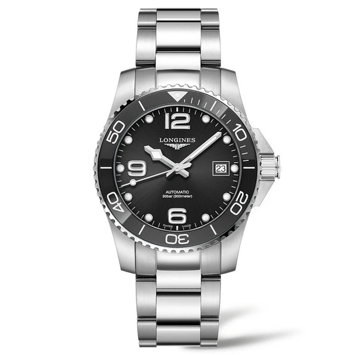 LONGINES HYDROCONQUEST WATCH 39MM BLACK Automatic Steel