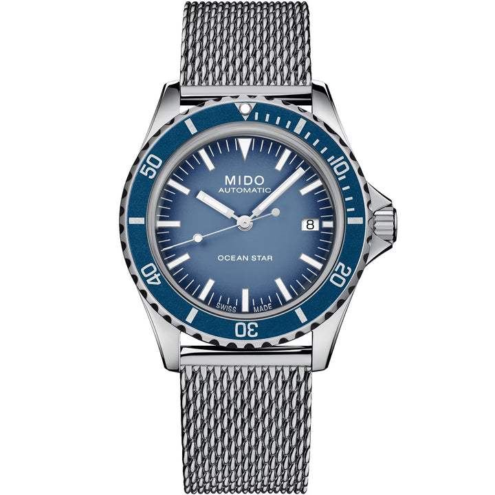 Mido Ocean Star Tribute Special Edition Watch 40 mm de acero automático azul M026.807.11.041.01