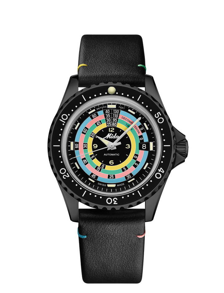 Mido orologio Ocean Star Decompression Worldtimer Limited Edition 1961 40mm nero automatico acciaio finitura PVD nero M026.807.33.051.00