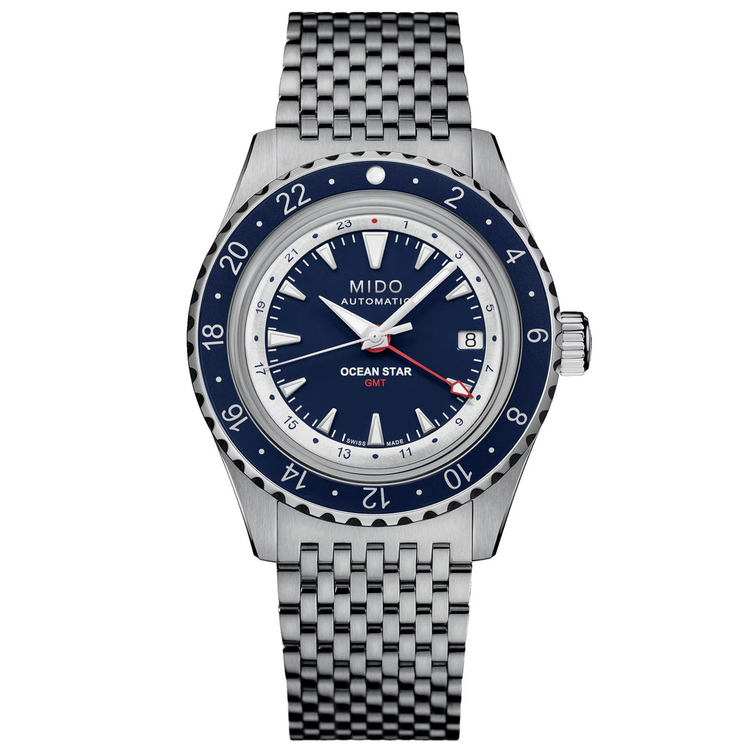 Mido Ocean Star GMT Watch Special Edition 40mm Blue Automatic Steel M026.829.18.041.00