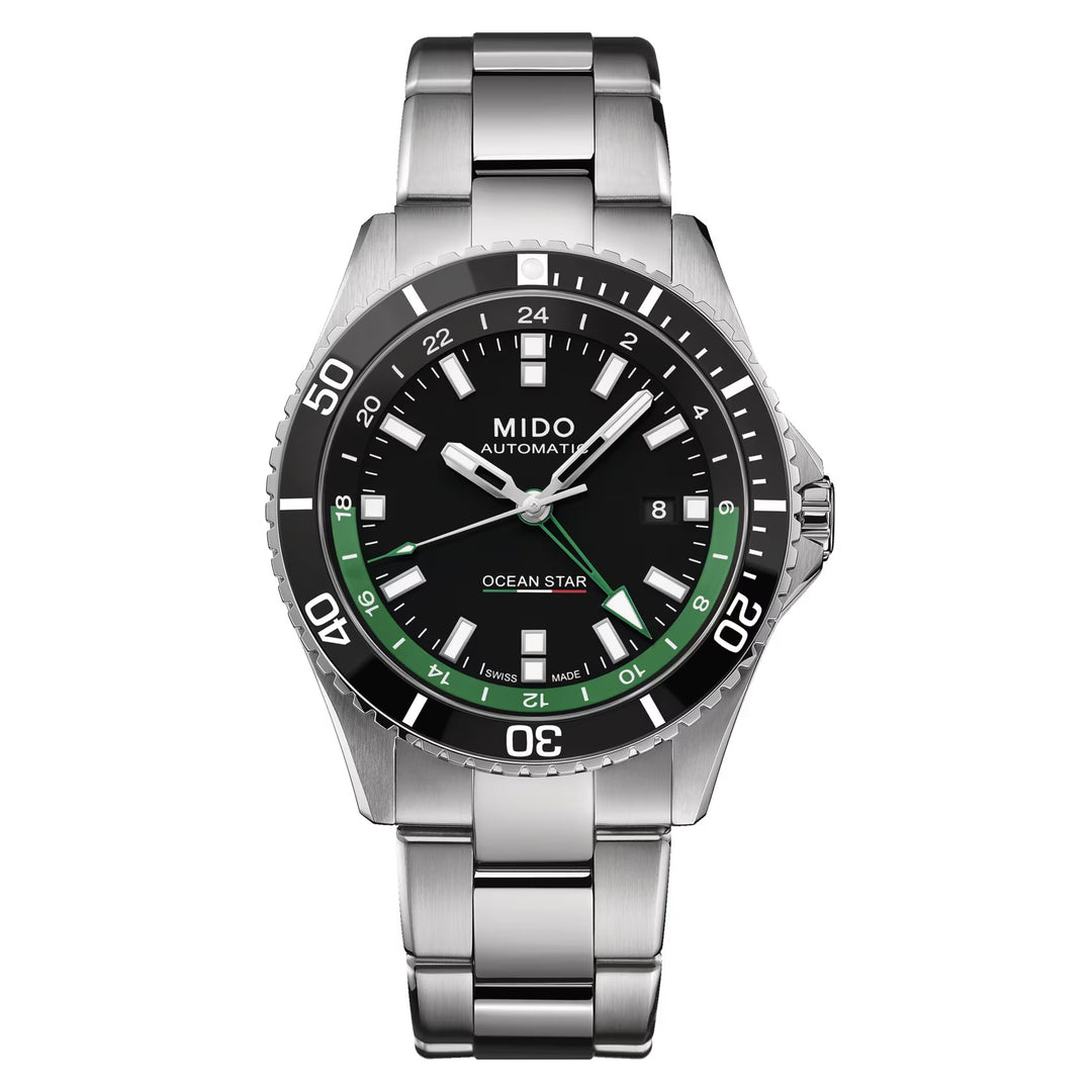 美度手錶海洋之星 GMT 44 毫米黑色自動上鍊精鋼 M026.629.11.051.03