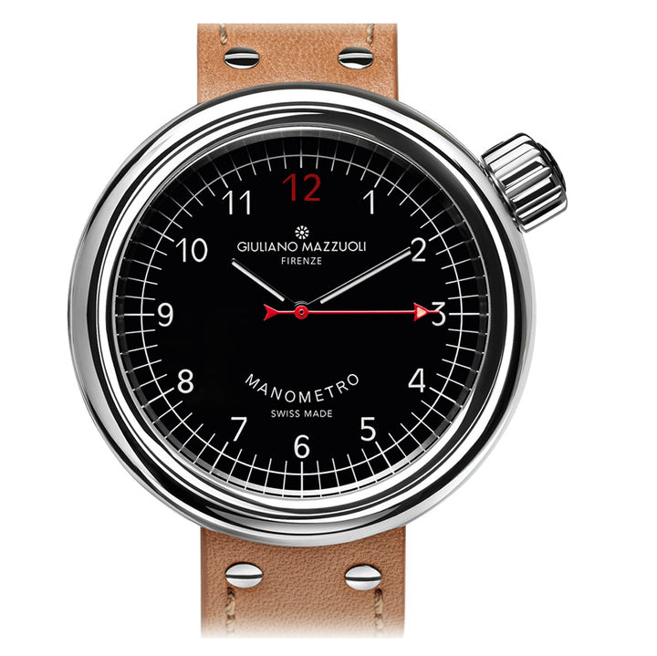 Reloj Giuliano Mazzuoli Manómetro 45mm negro automático acero MRP02N