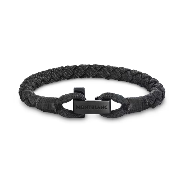 Montblanc Pulsera Montblanc con cierre en T negro talla S 130860 60