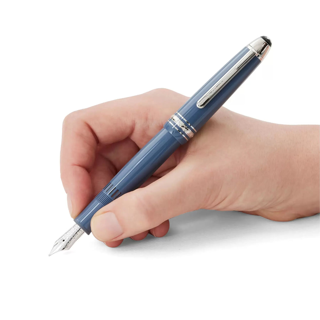 Montblanc Meisterstück Glacier LeGrand vulpen blauwe punt M 129393