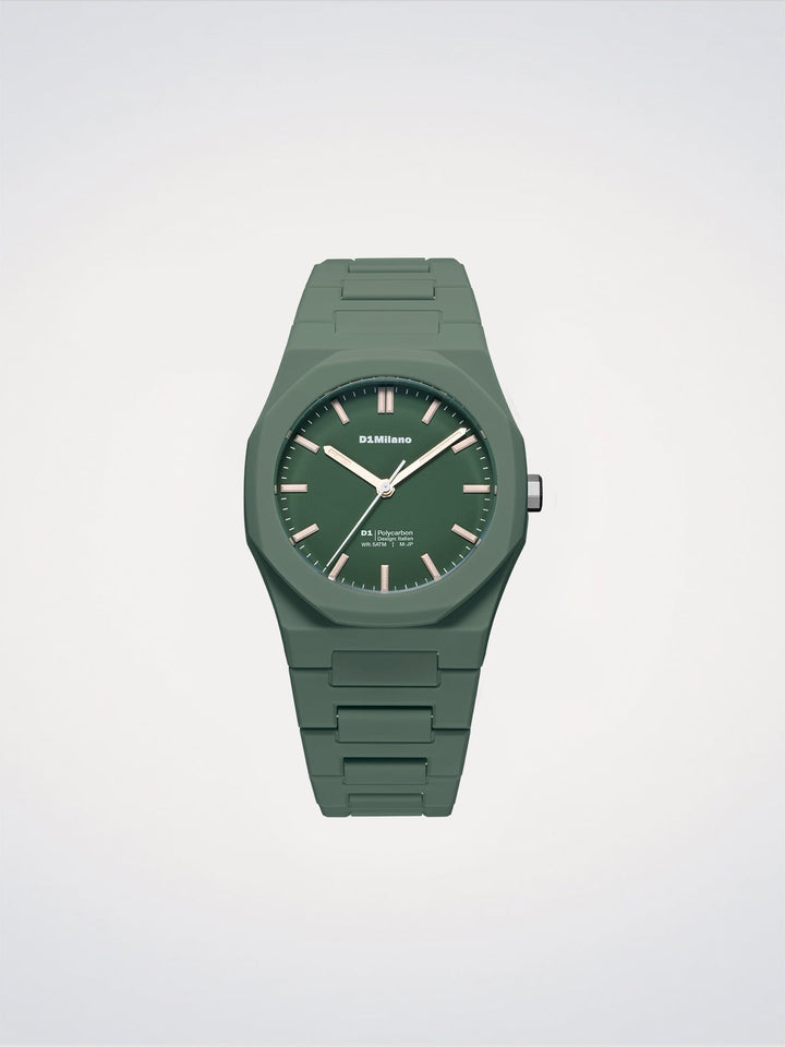 D1 Milano Green Legacy 聚碳手表 40.5 毫米 D1-PCBJ42