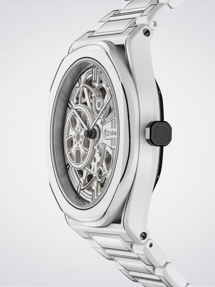 D1 Milano Esqueleto Esqueleto de boceto blanco 40,5 mm D1-SKBJ20