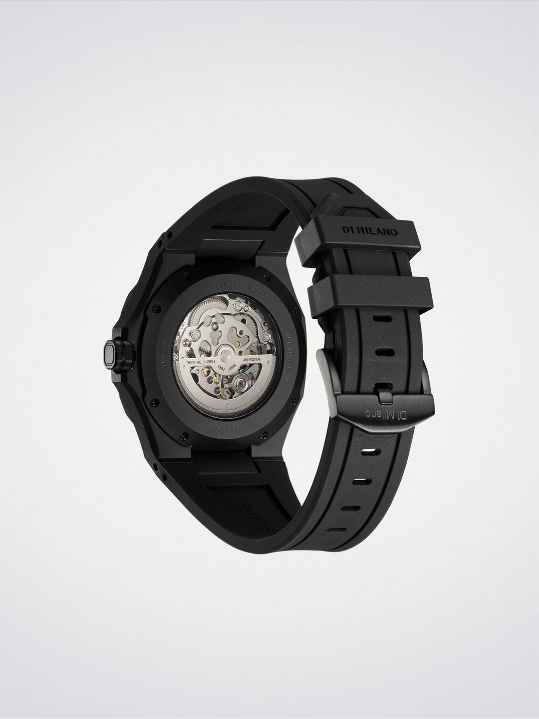 D1 Milano Gitzwart Skeletrubber 41,5 mm D1-SKRJ17