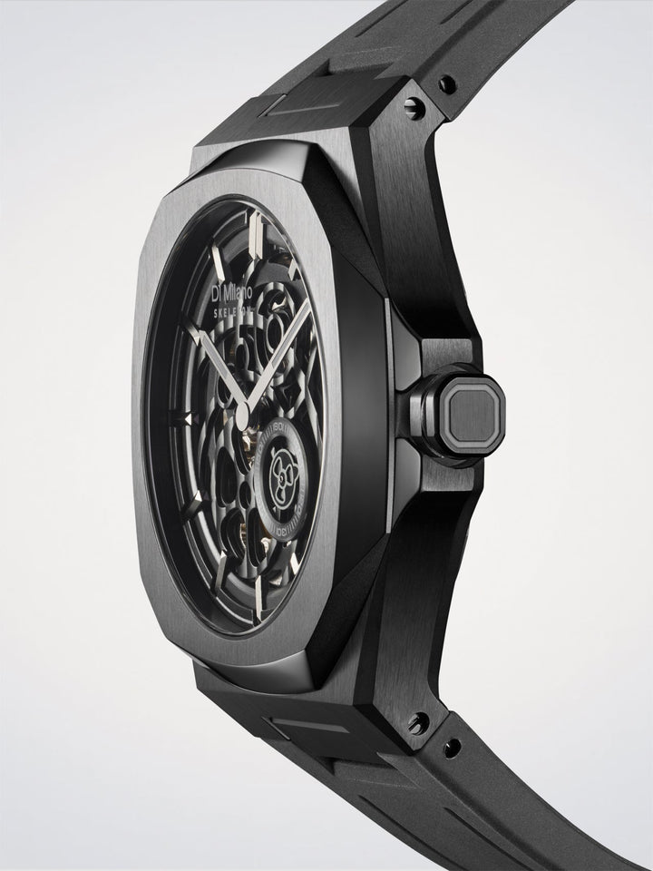 D1 Milano Gitzwart Skeletrubber 41,5 mm D1-SKRJ17