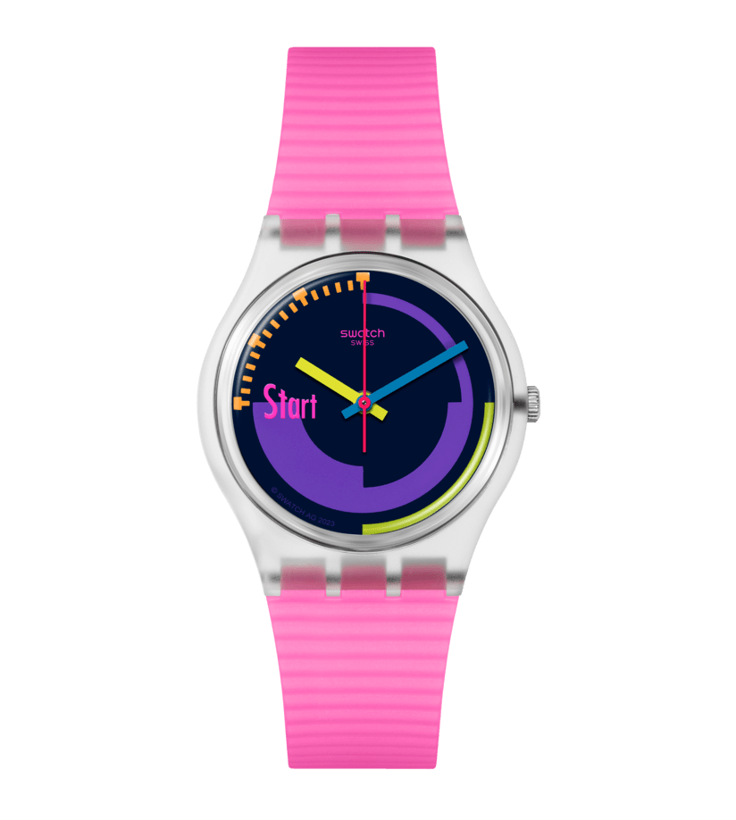 Наручные часы Swatch NEON PINK PODIUM Originals Gent 34mm SO28K111