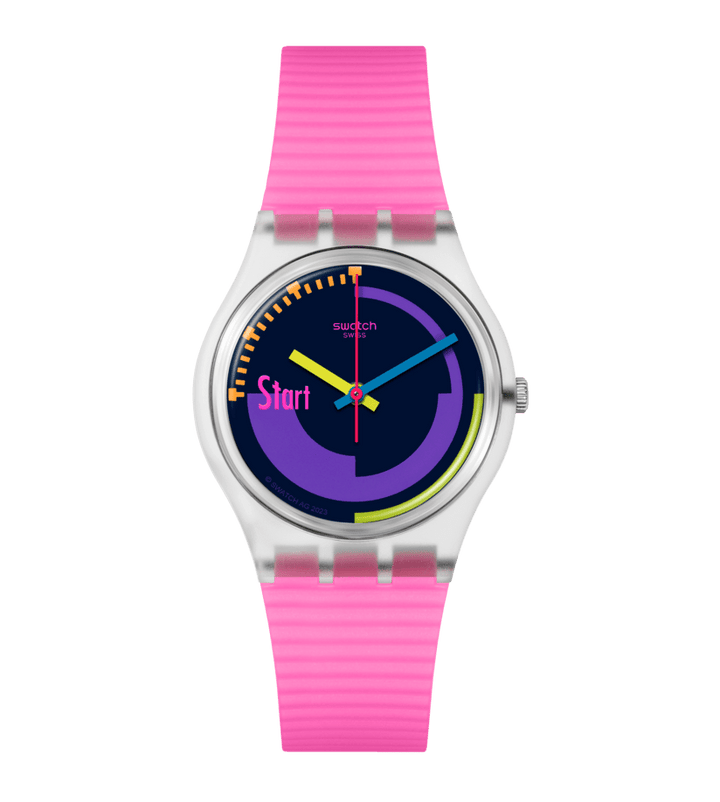 Swatch Neon Pink Pódium Originals Gent 34mmmm SO28K111