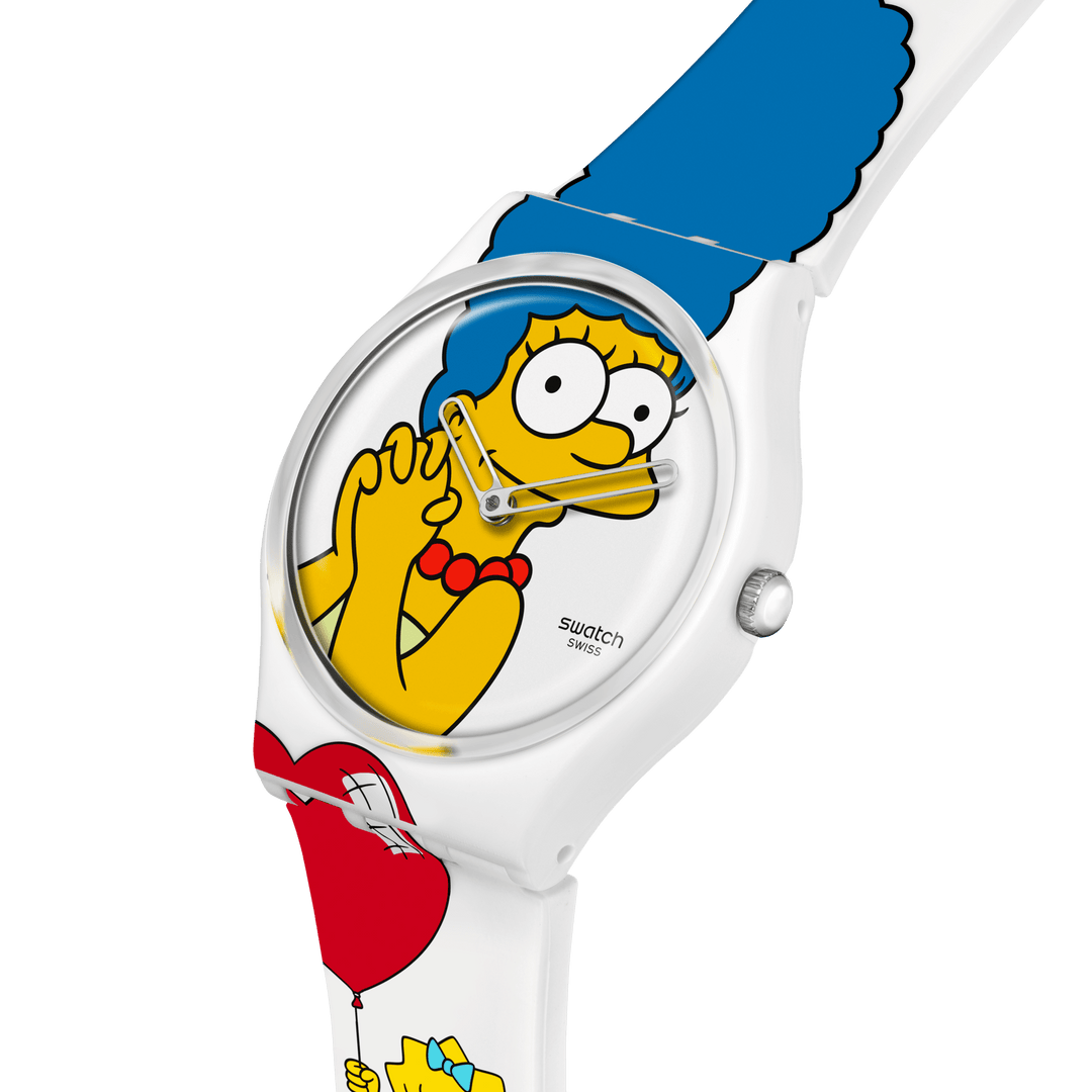 Часы Swatch BEST. MOM. EVER. The Simpson Collection Оригиналы Gent 34mm SO28Z116
