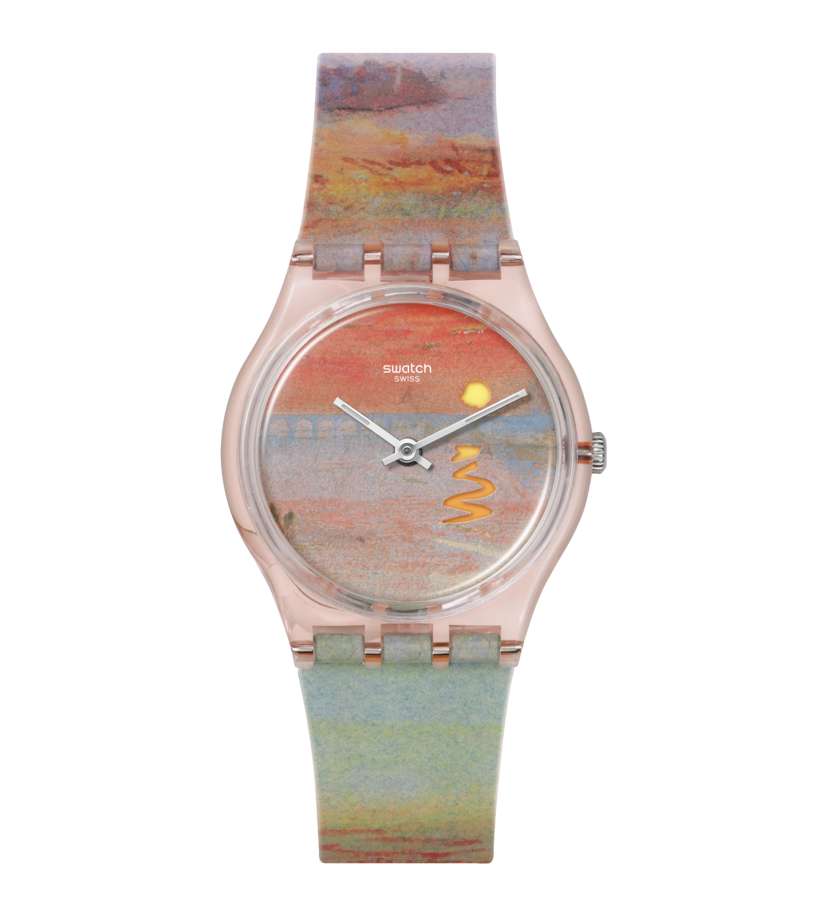 ساعة Swatch TURNER'S SCARLET SUNSET طبعة خاصة TATE GALLERY Originals Gent 34mm SO28Z700