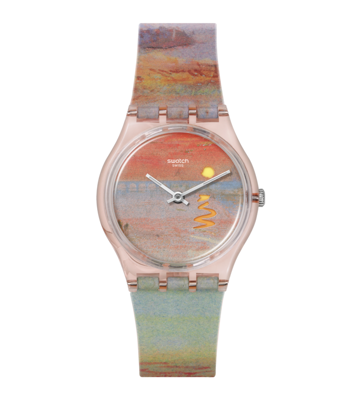ساعة Swatch TURNER'S SCARLET SUNSET طبعة خاصة TATE GALLERY Originals Gent 34mm SO28Z700