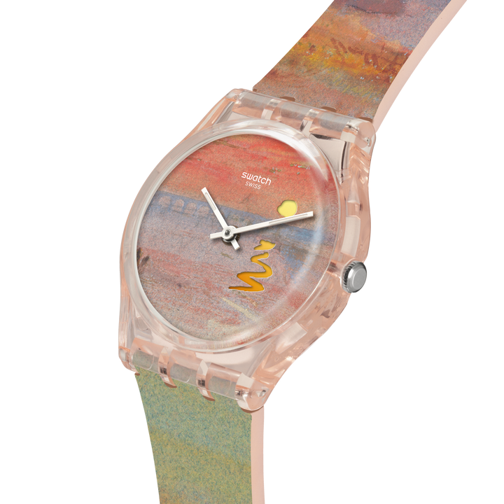 Swatch Turner의 Scarlet Sunset Special Edition Tate Tate Gallery Originals Gent 34mm SO28Z700
