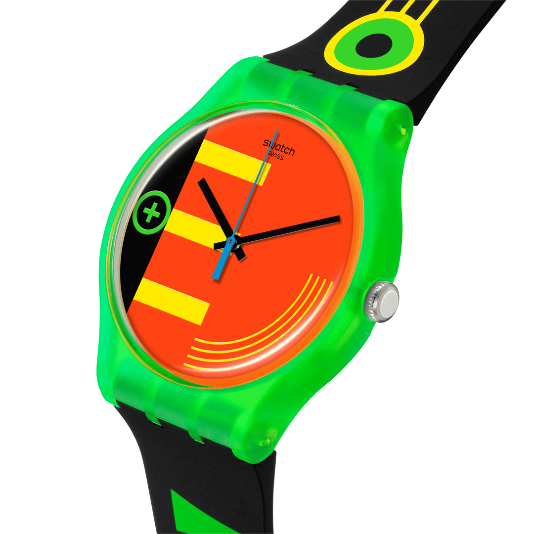 Swatch relógio NEON RIDER Originals Chrono 41mm SO29G106