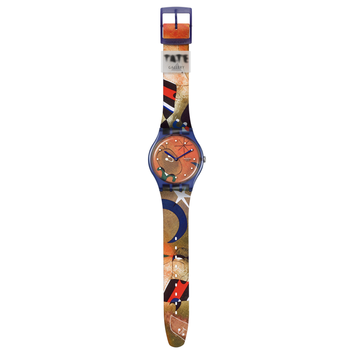 Swatch של Swatch Miro Weard & Bird in the Moonlight מהדורה מיוחדת גלריית טייט מקוריים New Gent 41mm So29z136