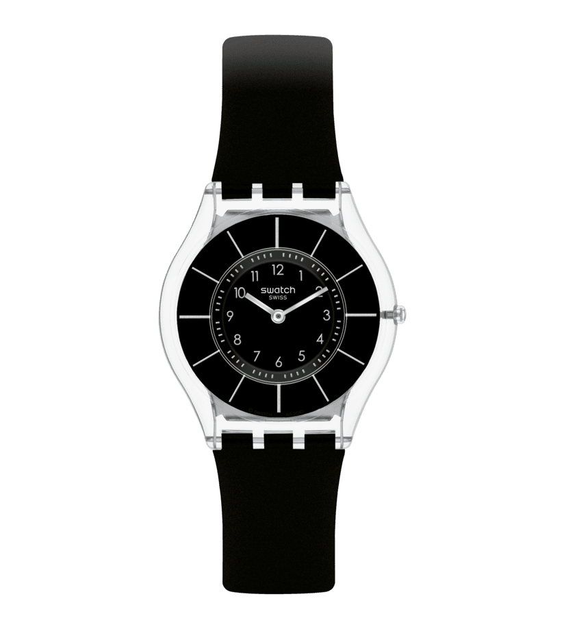 Reloj Swatch BLACK CLASSINESS Originals Piel 34mm SS08K103