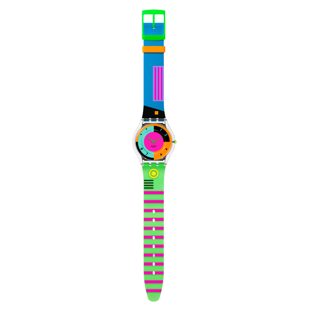 Swatch Neon Hot Racer Originals Skin 34mm SS08K119 Watch