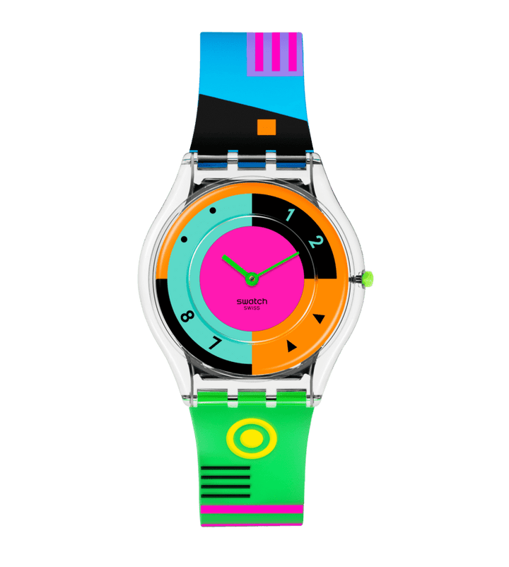 Swatch Neon Hot Racer Originals Skin 34 мм SS08K119 Watch