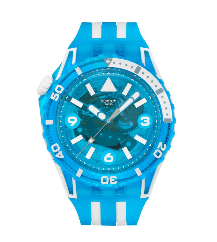 Swatch-Uhr SCUBAQUA BLUE FIRE 44 mm SSCU09S100