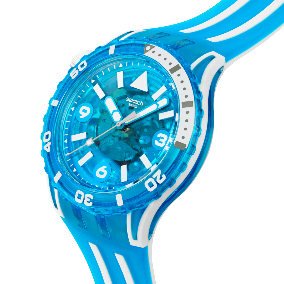 Swatch-Uhr SCUBAQUA BLUE FIRE 44 mm SSCU09S100