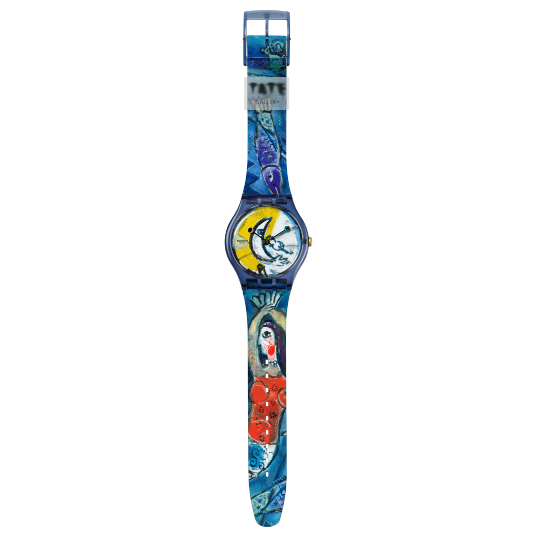 Swatch Chagall 's Blue Circus Special Edition Tate Gallery Originals New Gent 41mm Suaz365