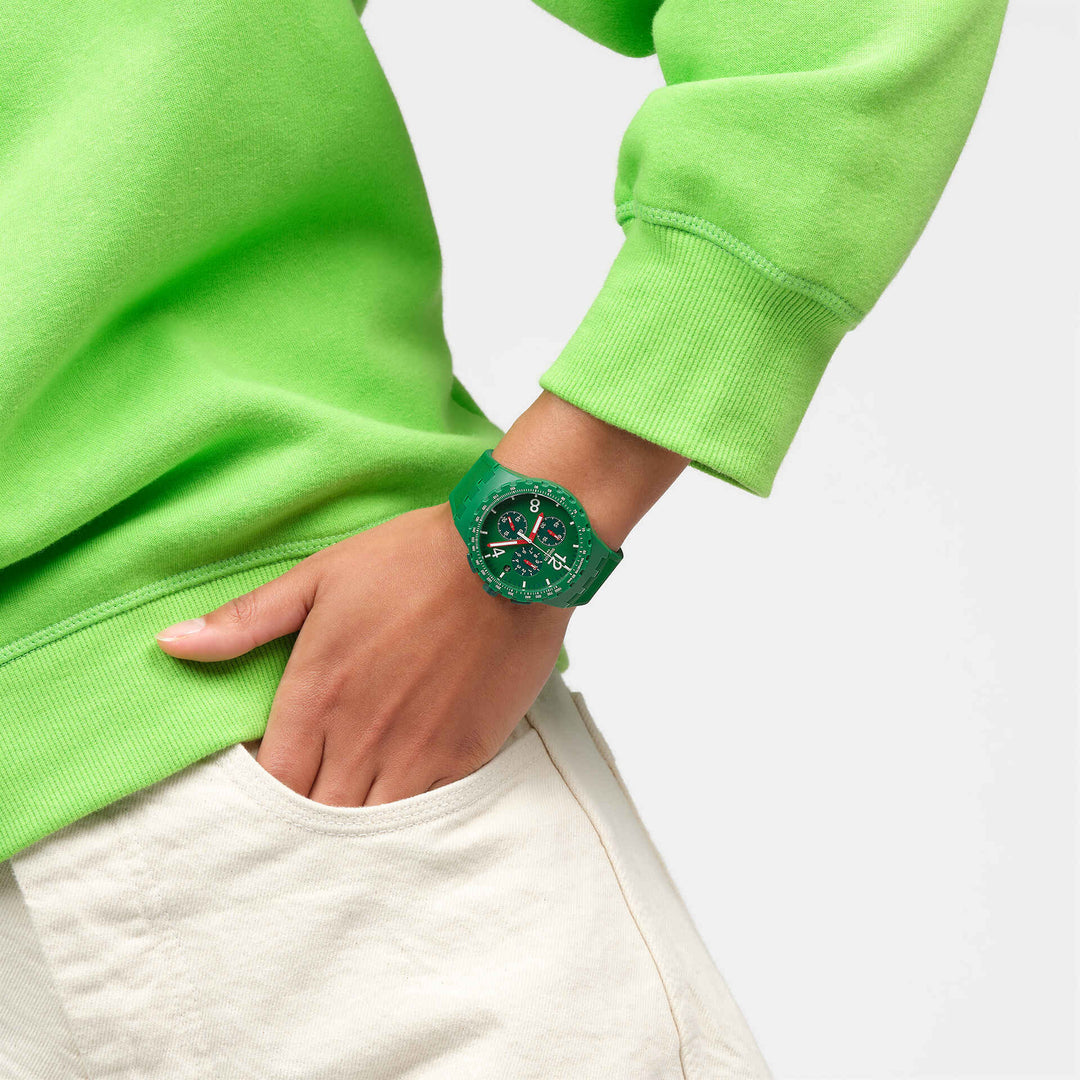 Часы Swatch PRIMARILY GREEN Originals Chrono 42mm SUSG407