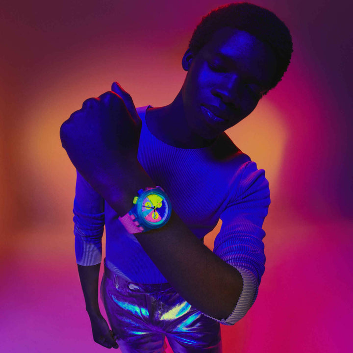 Swatch Neon Flash Arrow Originals Chrono 42mm Susg408