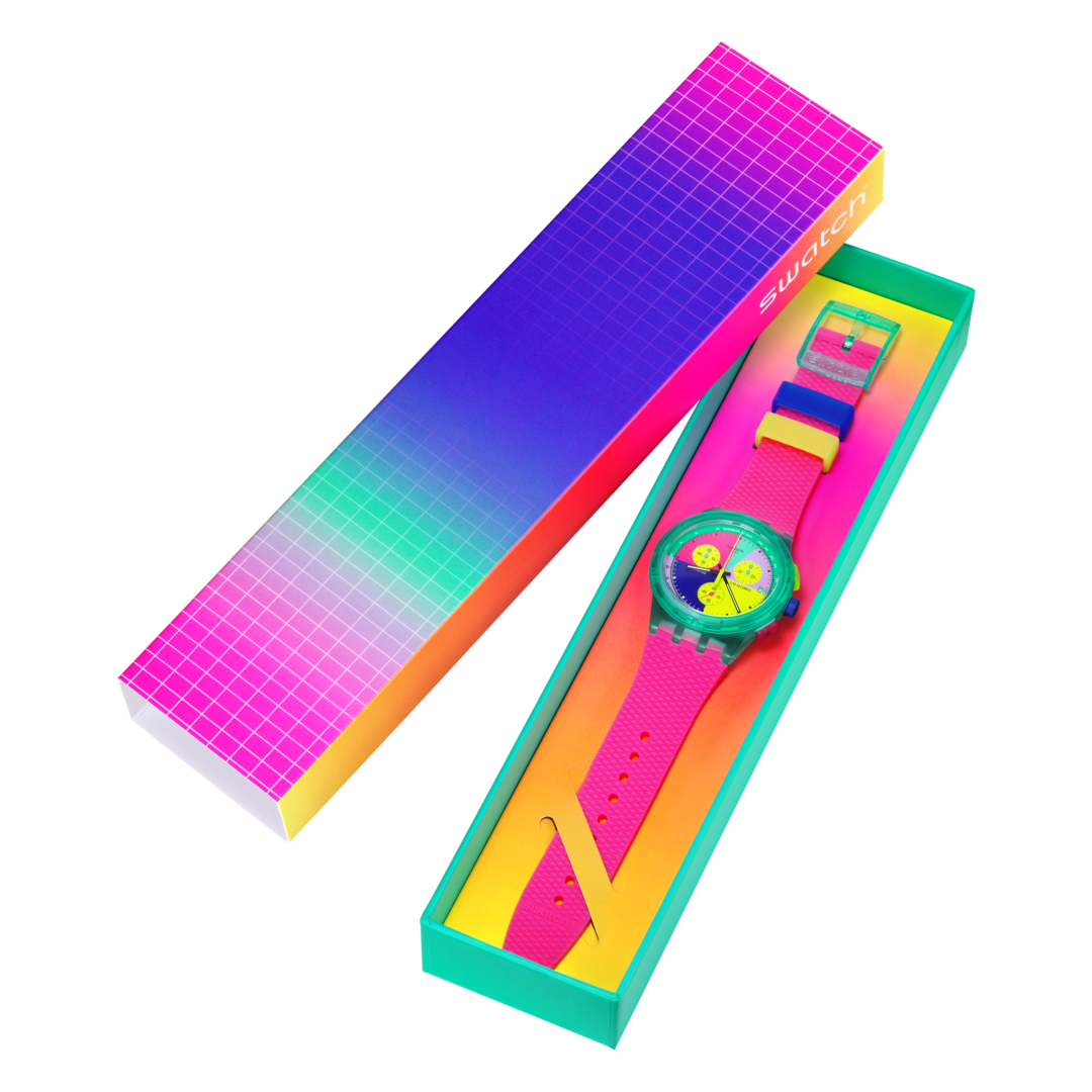 Swatch Neon Flash Arrow Originals Chrono 42mm Susg408