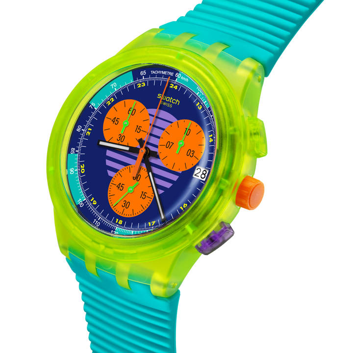 Swatch Wave Neon Originals Chrono 42mm Susj404 Watch