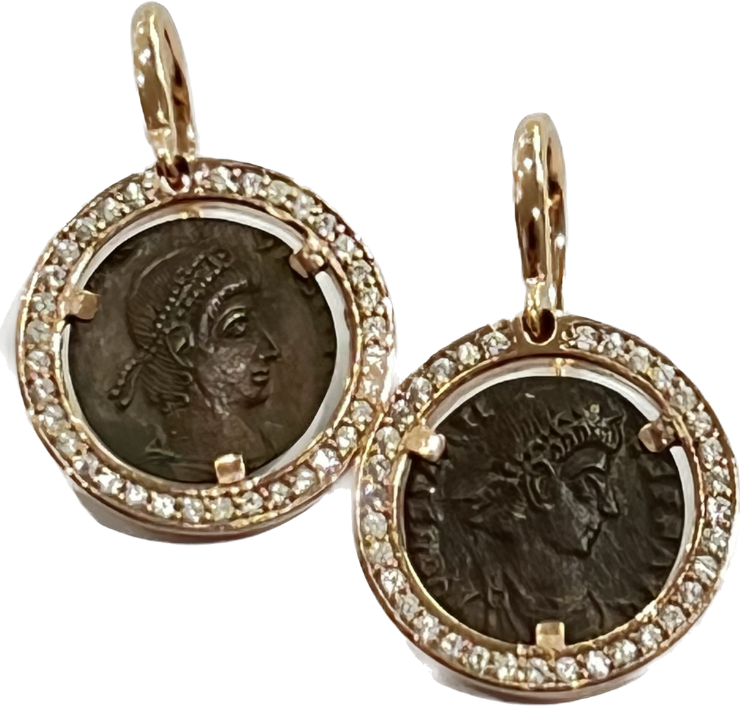 SIDIDLO EARRINGS ANCIENT SILTHEL SILTHER 925 फिनिश PVD गोल्ड ROSA M4530
