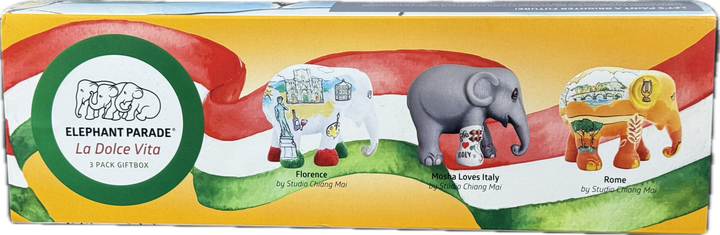 Elephant Parade multipack olifanten La Dolce Vita - Florence + Mosha Loves Italy + Rome
