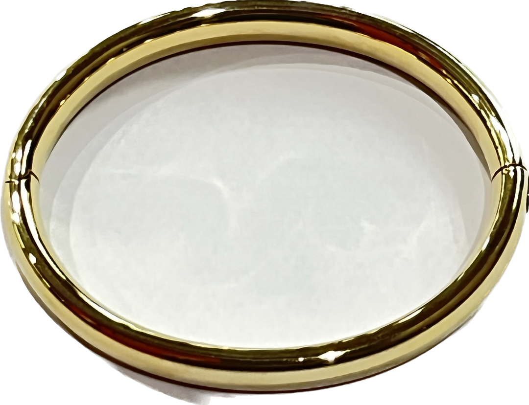 Sztywna srebrna bransoletka Sidalo 925 wykończenie PVD Złoto żółty M-4453-8-G