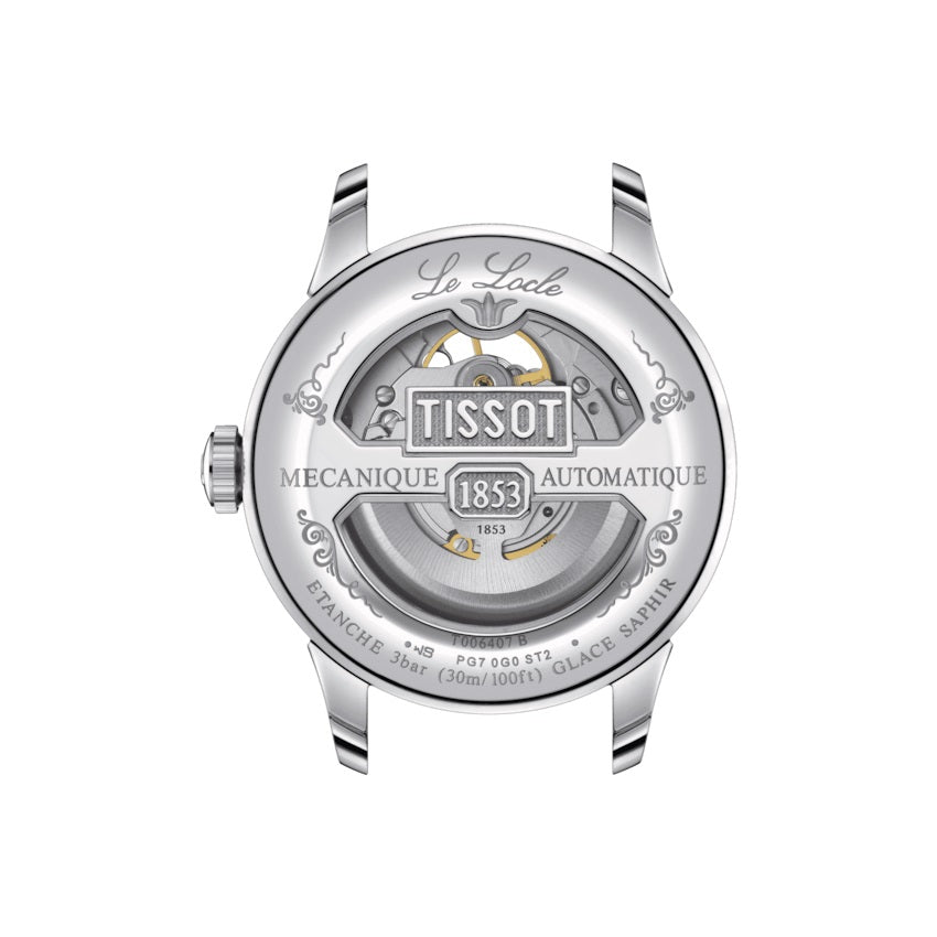 Tissot Watch le locle bohremitic 80 Open Heart 39mm Automatisch Silberstahl T006.407.16.033.01