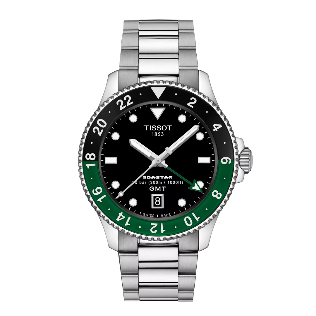 Tissot Seastar 1000 GMT Watch 40mm Černá křemenná ocel T120.852.11.051.00