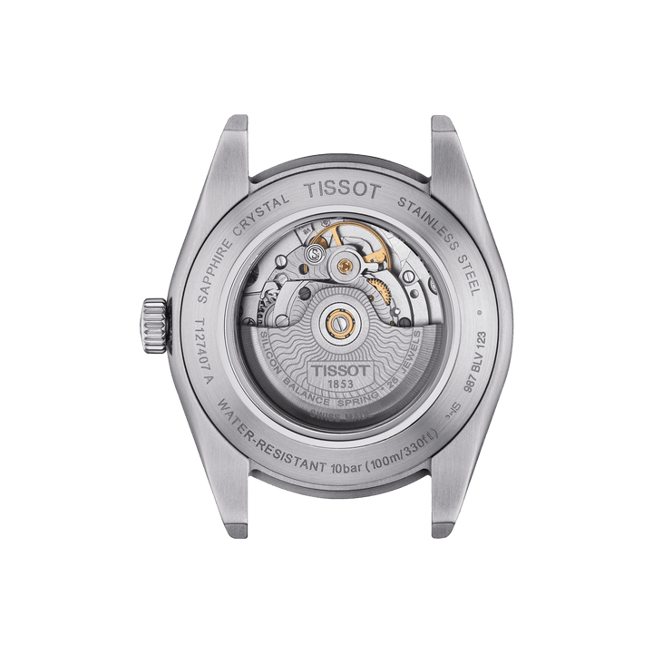 Tissot Uhr Gentleman Powermatic 80 wassergrün 40 mm Automatikstahl T127.407.11.351.00