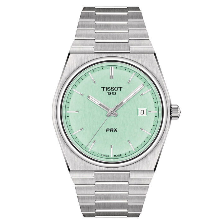 Tissot Watch PRX 40 мм зеленая вода, стальная сталь T137.410.11.091.01