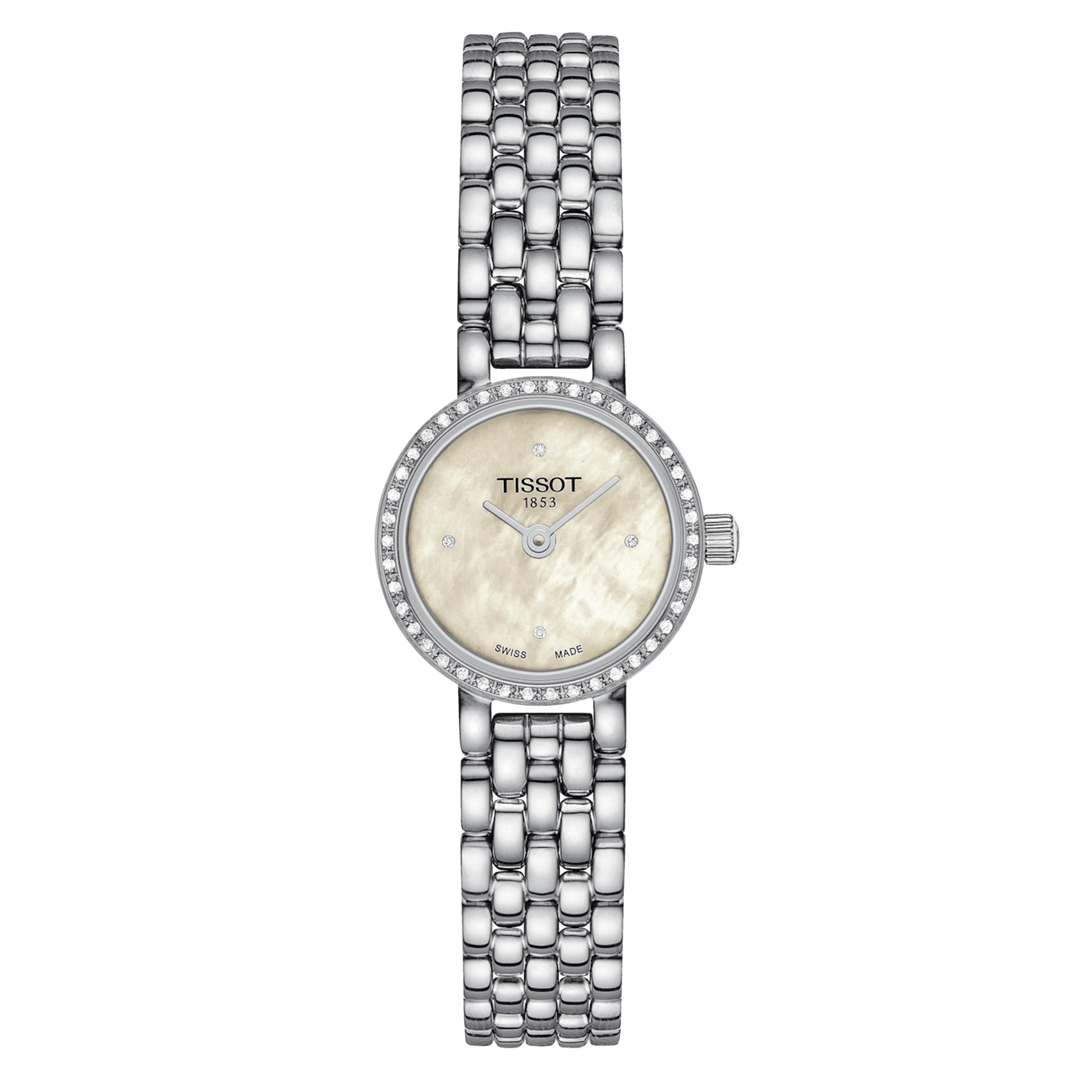 Часы Tissot Lovely Round 19,5 мм Мать жемчуга Алмазы Кварцевая сталь T140009.61.116.00