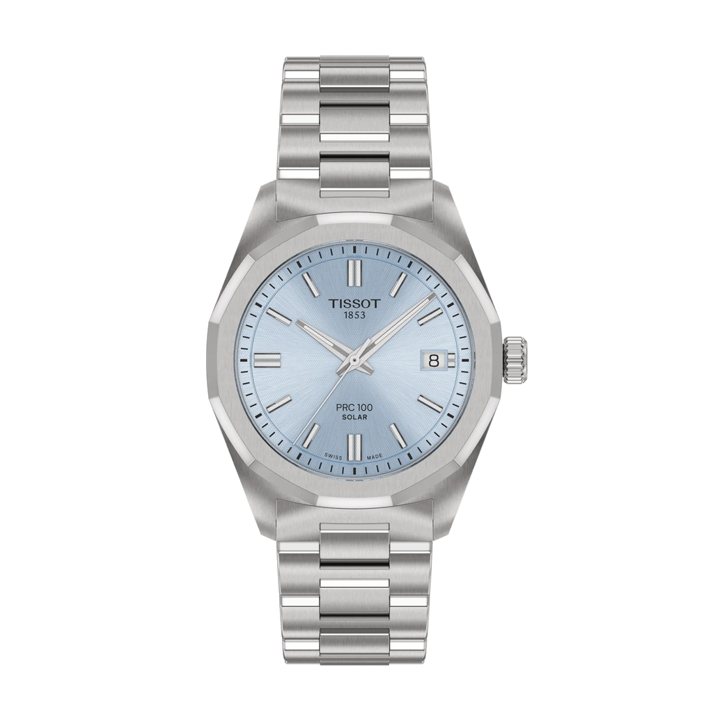 ティソ PRC 100 ソーラー 39mm ライトブルー クォーツスチール T151