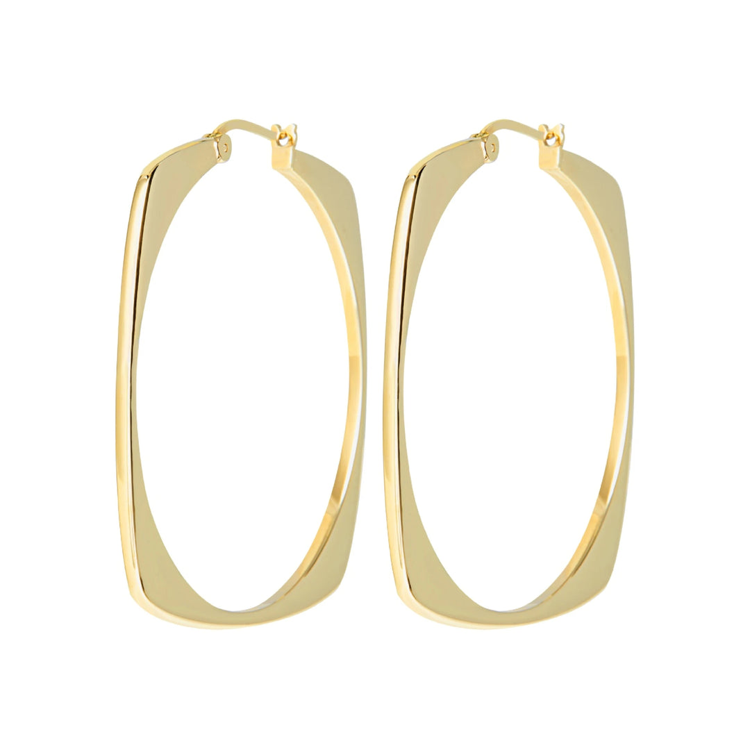 Brincos Breil Tetra em aço com acabamento PVD dourado TJ3199
